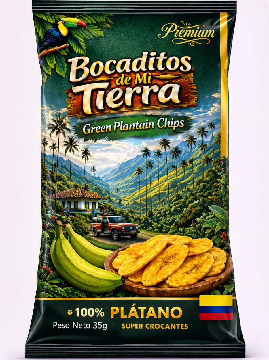 Chips de platano verde enteros